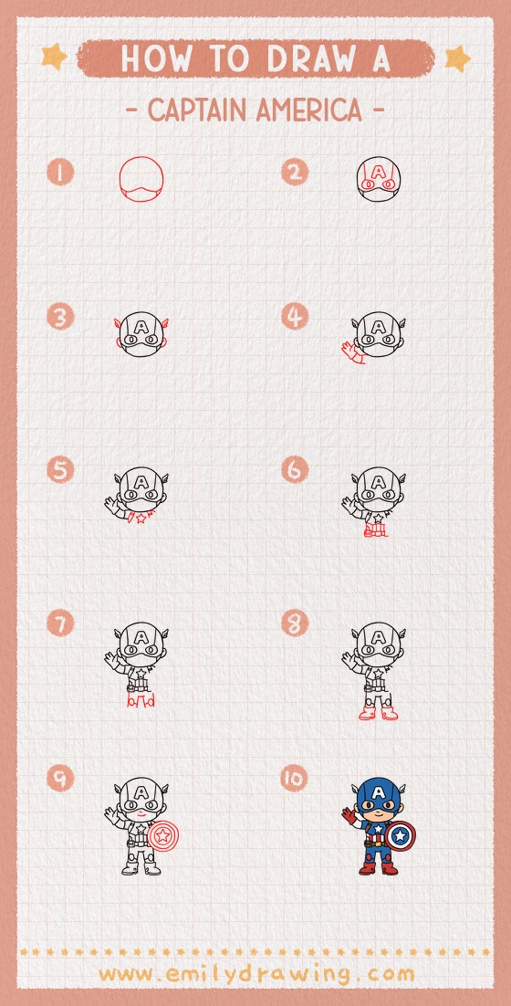 how to draw a captain america pinterest pin